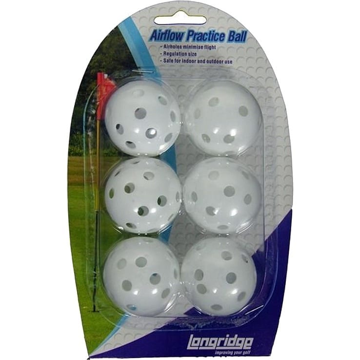 Longridge White Airflow Balls 6 Pack, mynd 1 af 1