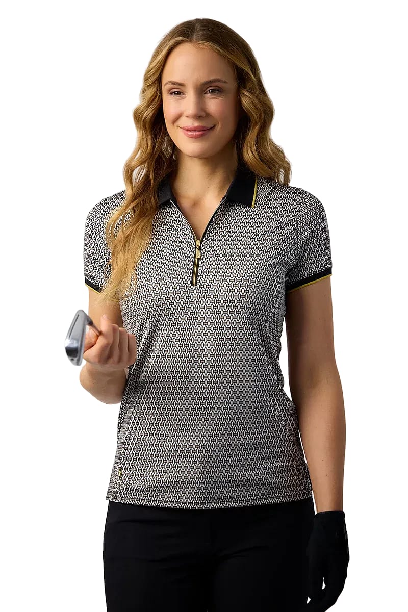 Glenmuir Amelia Kvenna Polo Bolur (svartur/linen), mynd 1 af 3