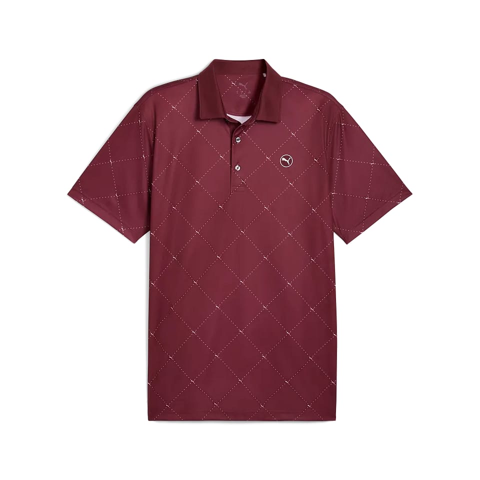 Puma Pure 2.0 Argyle Polo Ruby/White, mynd 1 af 2