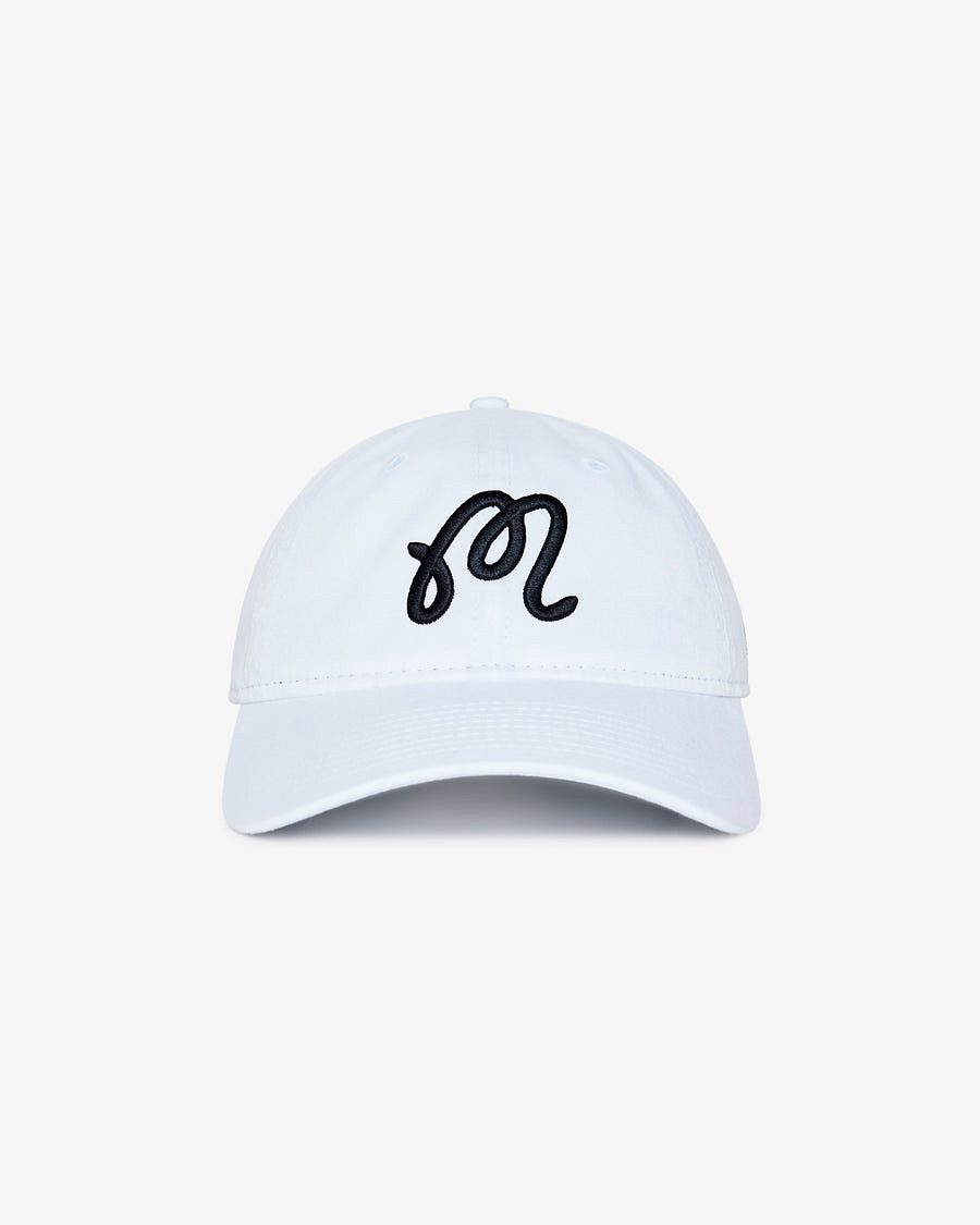Malbon Evergreen Washed Cotton Cap Wht, mynd 1 af 3