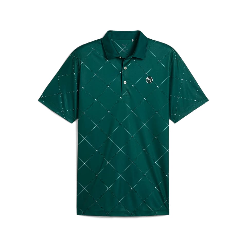 Puma Pure 2.0 Argyle Polo Myrtle/White, mynd 1 af 2