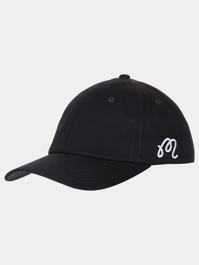 Malbon Evergreen Washed Cotton Cap Blk, mynd 1 af 3