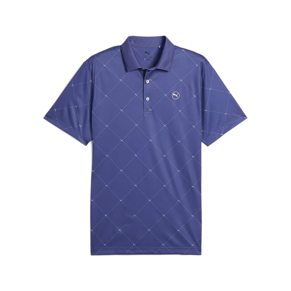 Puma Pure 2.0 Argyle Polo Blue/Navy, mynd 1 af 2