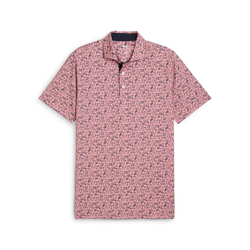 Puma Mattr Peach Stand Polo Pink, mynd 1 af 6