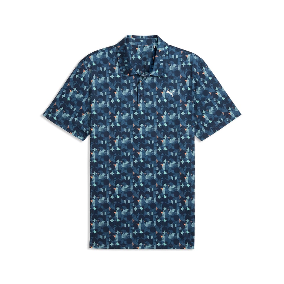 Puma Mattr Deco Polo Navy/Mint, mynd 1 af 2