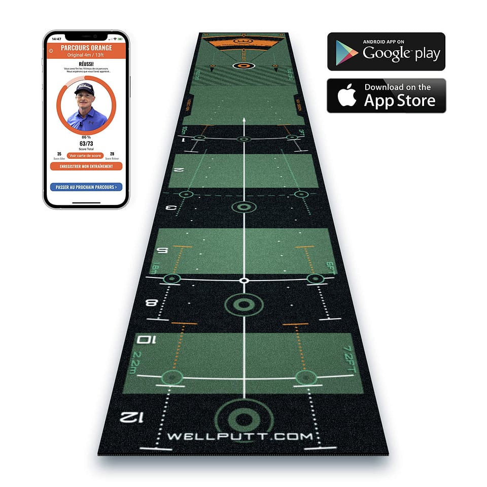 WellPutt 3M Putting mat (Green), mynd 1 af 3