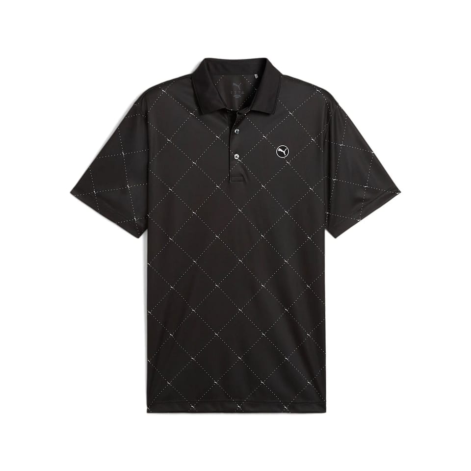 Puma Pure 2.0 Argyle Polo Black/White, mynd 1 af 2
