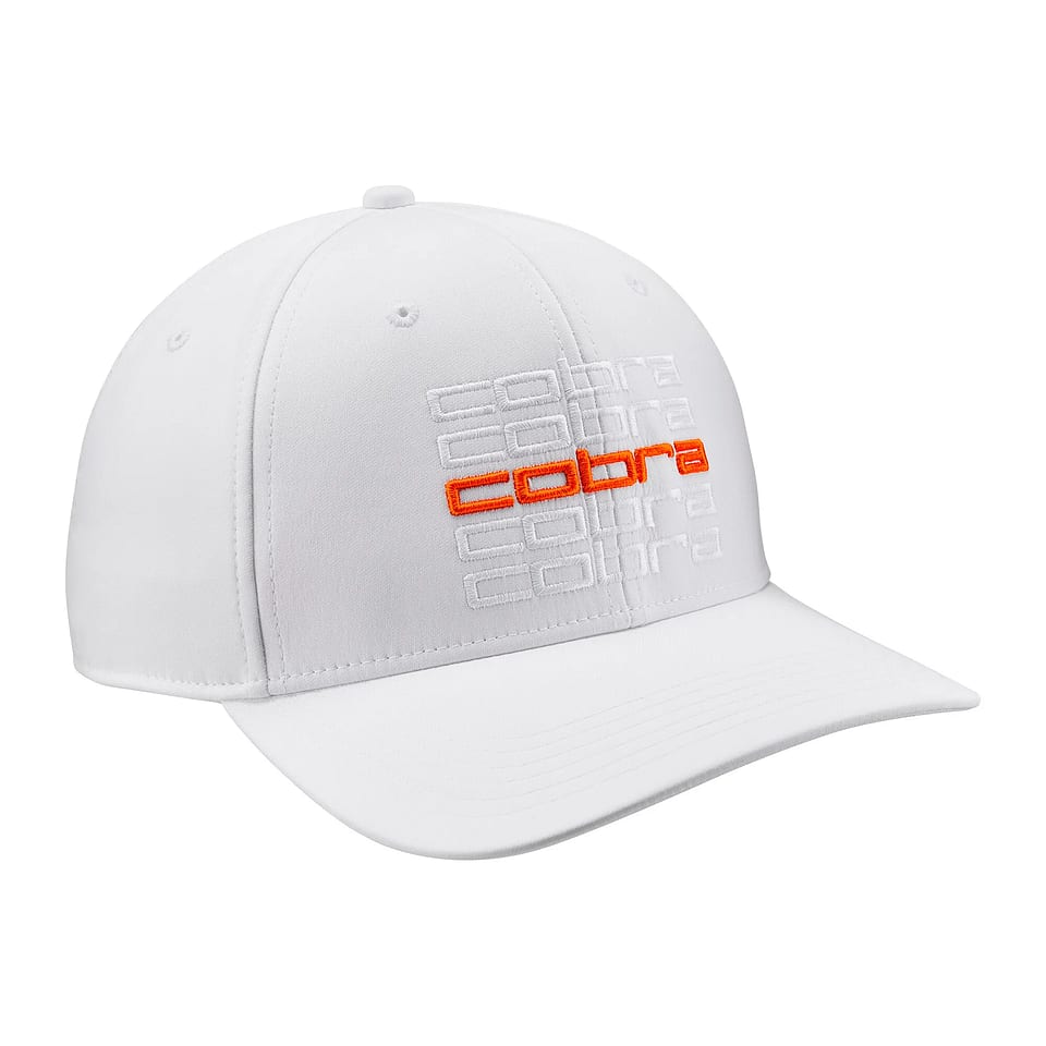 Cobra Repeat Cap — Hvítur / Appelsínugulur, mynd 1 af 3