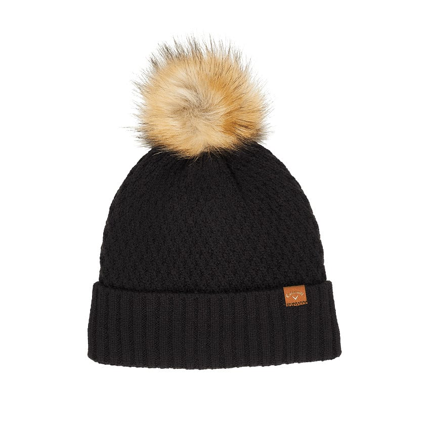 Ca Ladies PomPom Beanie Black 23, mynd 1 af 2