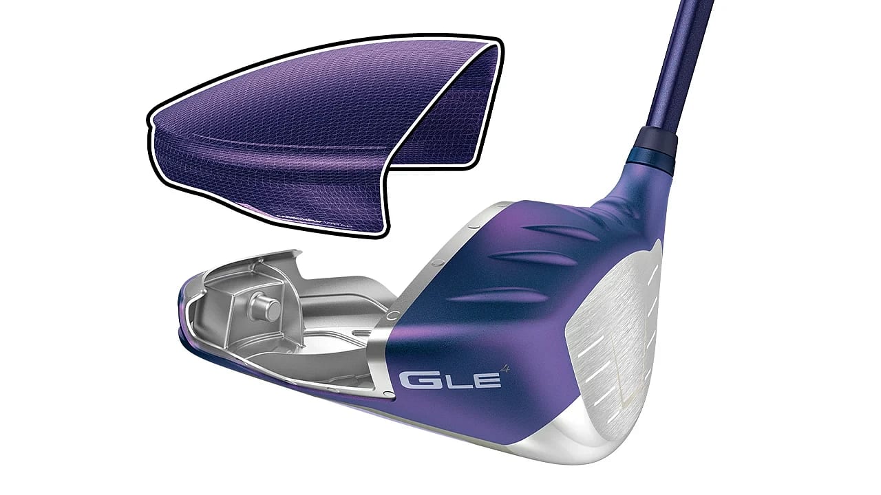 Ping G Le4 driver með Carbonfly Wrap krónu, sundurliðuð mynd