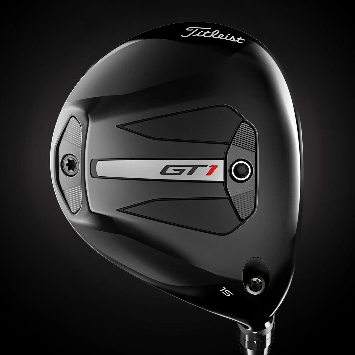 Sóli Titleist GT1 brautartrés með lóðunum tveimur, fremst og aftast