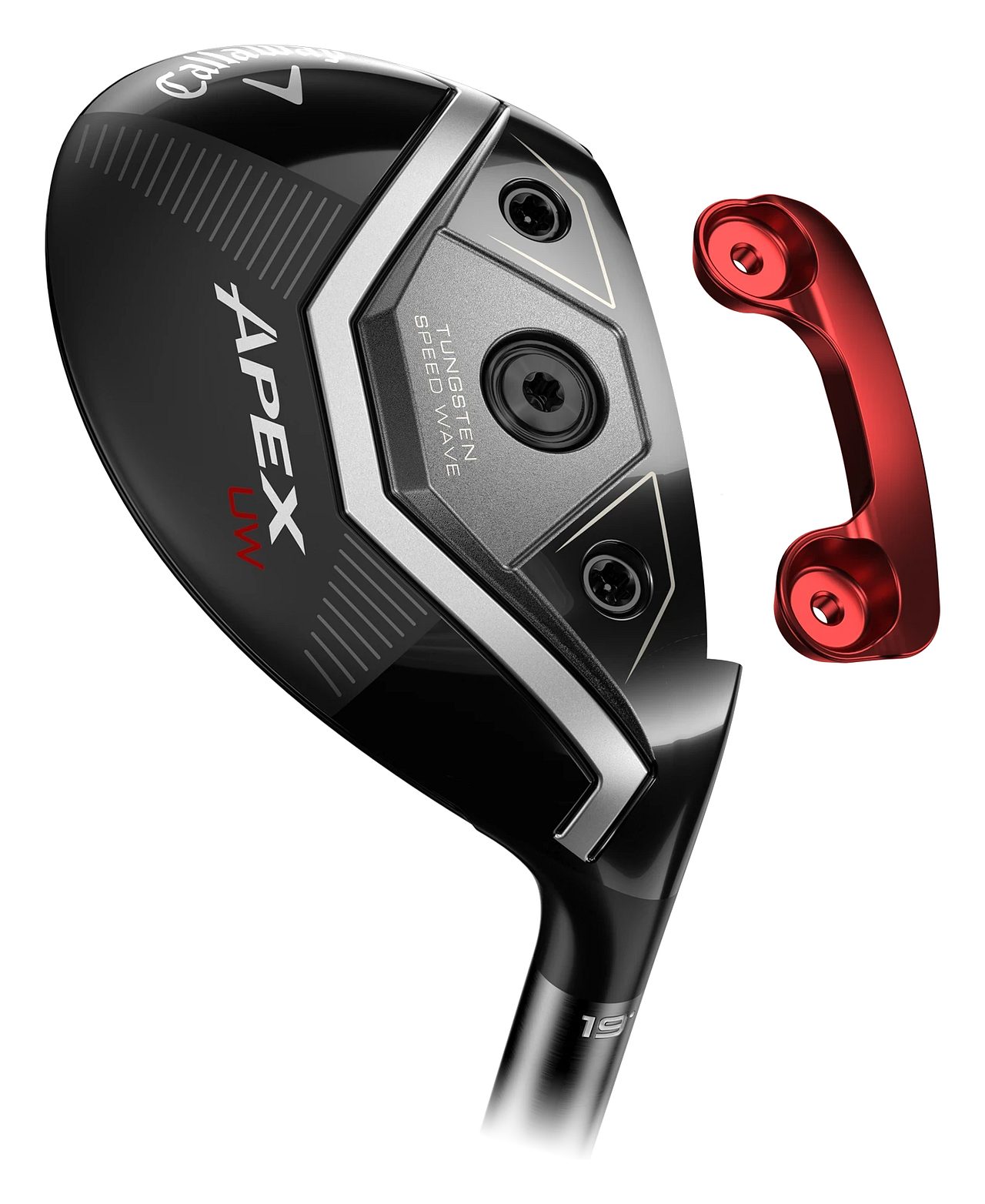 Sóli Callaway Apex UW með Tungsten Speed Wave lóðið sýnt rautt