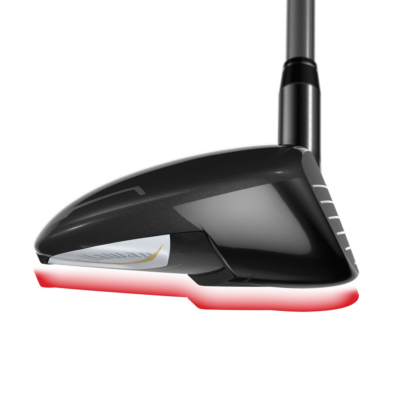 Callaway Quantum Mini Spinner frá hælnum með Step Sole sólann merktan