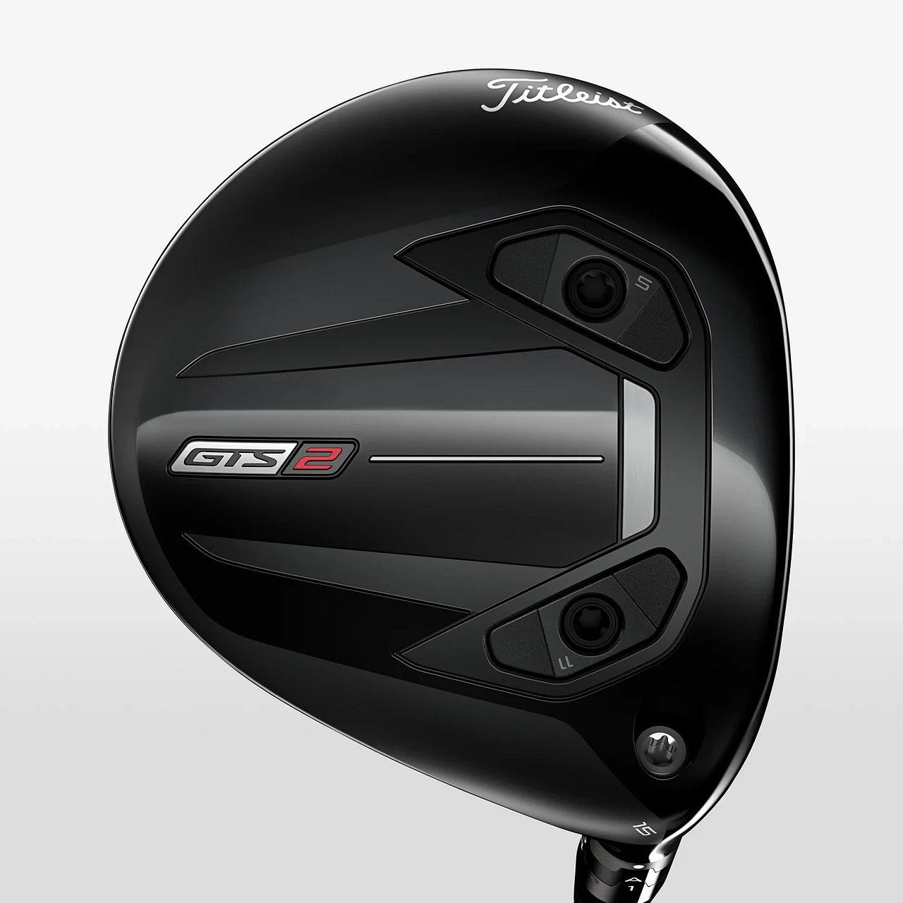 Sóli Titleist GTS2 brautartrés með lóðunum tveimur, við hæl og tá