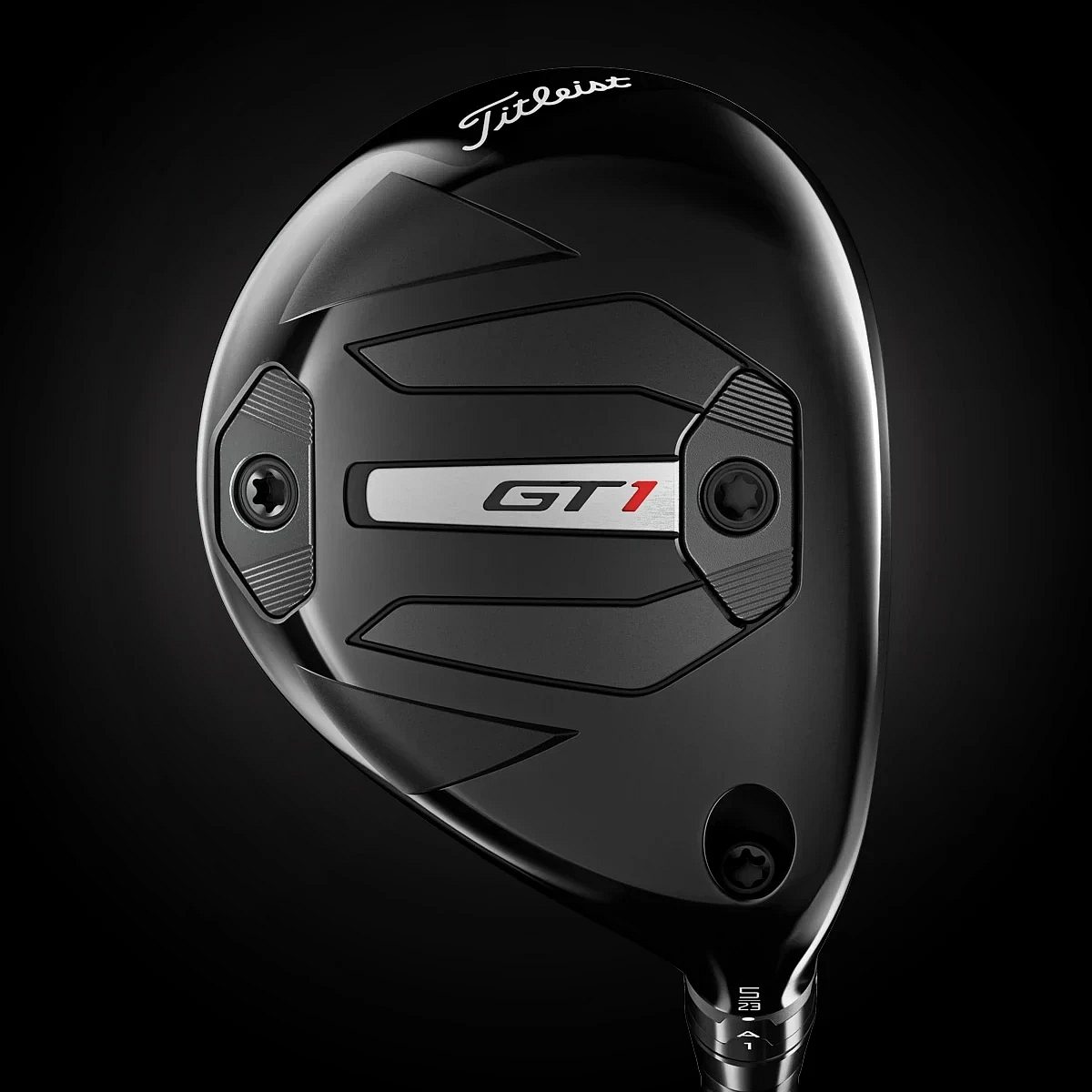 Sóli Titleist GT1 hybrid með lóðunum tveimur, fremst og aftast