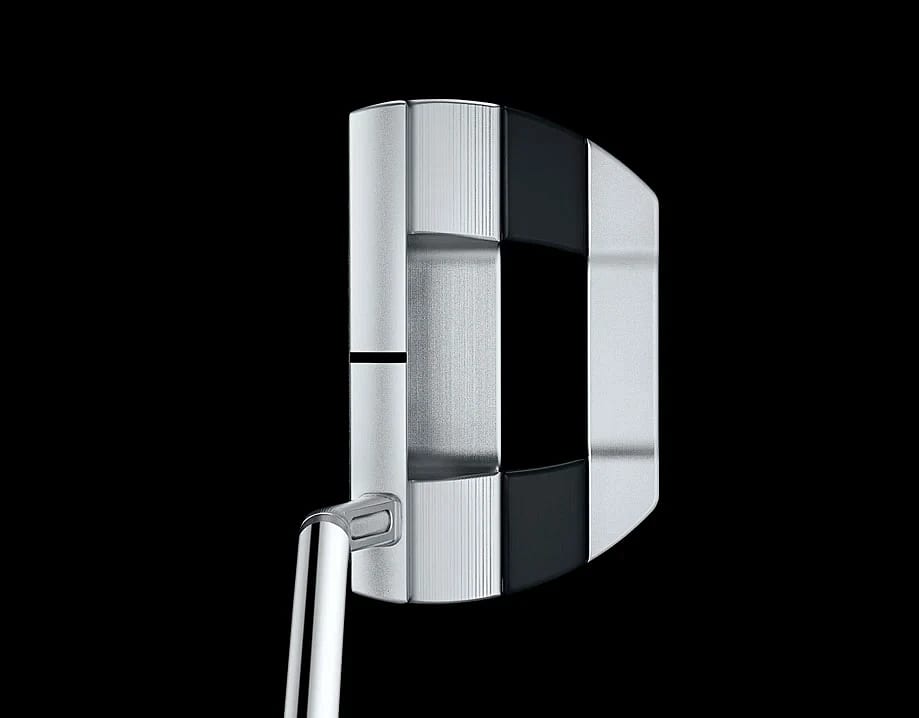 Scotty Cameron Studio Style Fastback 1.5 pútter séður ofan frá, eins og þegar staðið er yfir boltanum