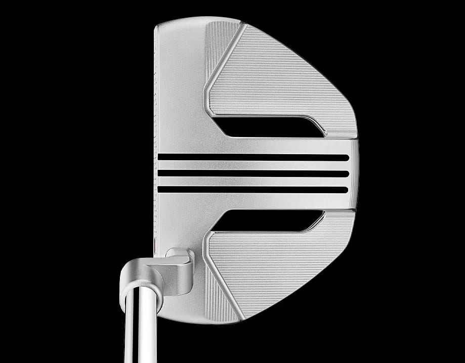 Scotty Cameron Phantom 3.2 pútter séður ofan frá, eins og þegar staðið er yfir boltanum
