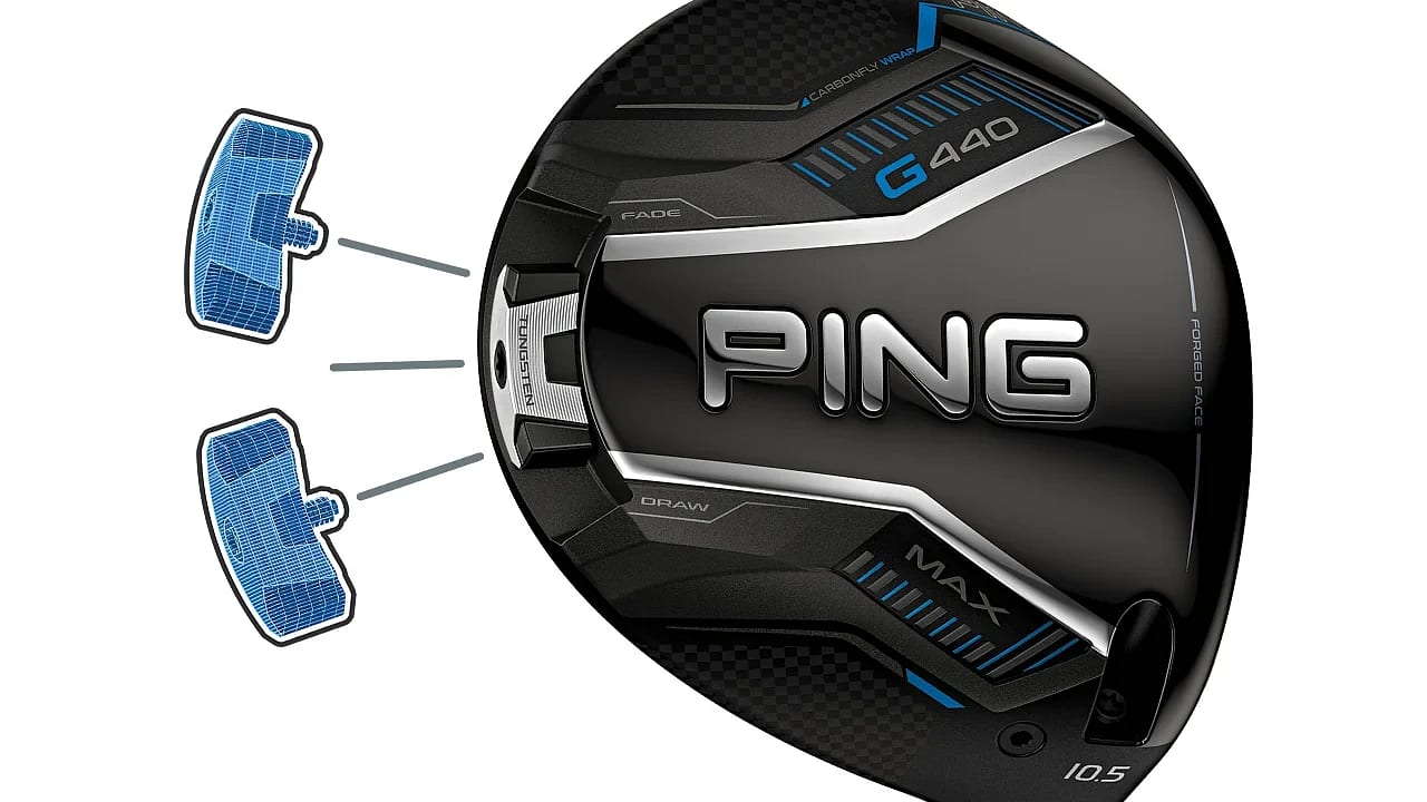 Færanlegt lóð aftast á Ping G440 Max driver