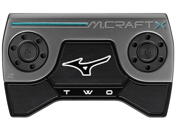Sóli Mizuno M.CRAFT X Z2 pútters, með tveimur lóðum og áletruninni TWO