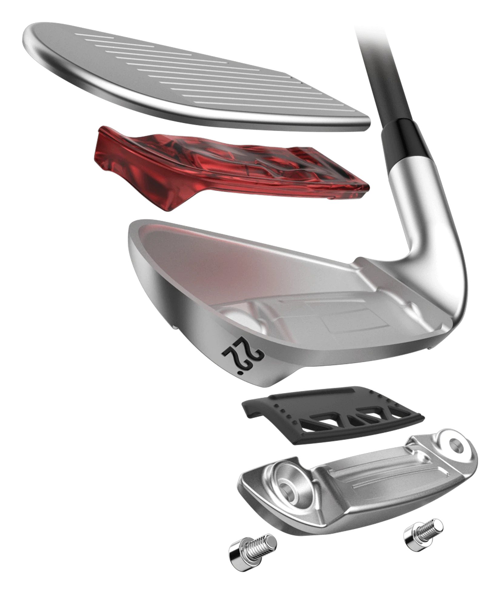 Callaway Apex UT tekið í sundur, með FLEXCORE kjarnann á milli höggflatar og búks
