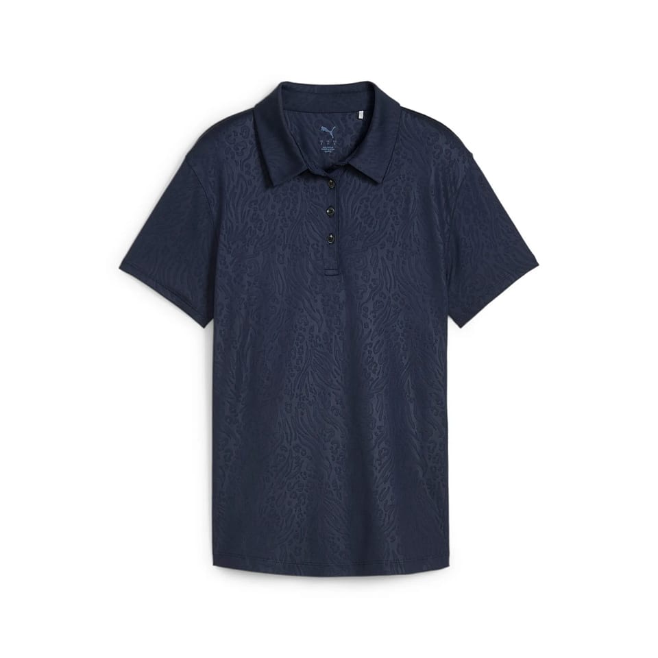 Puma W MATTR Animal Deboss SS Polo Navy, mynd 1 af 2