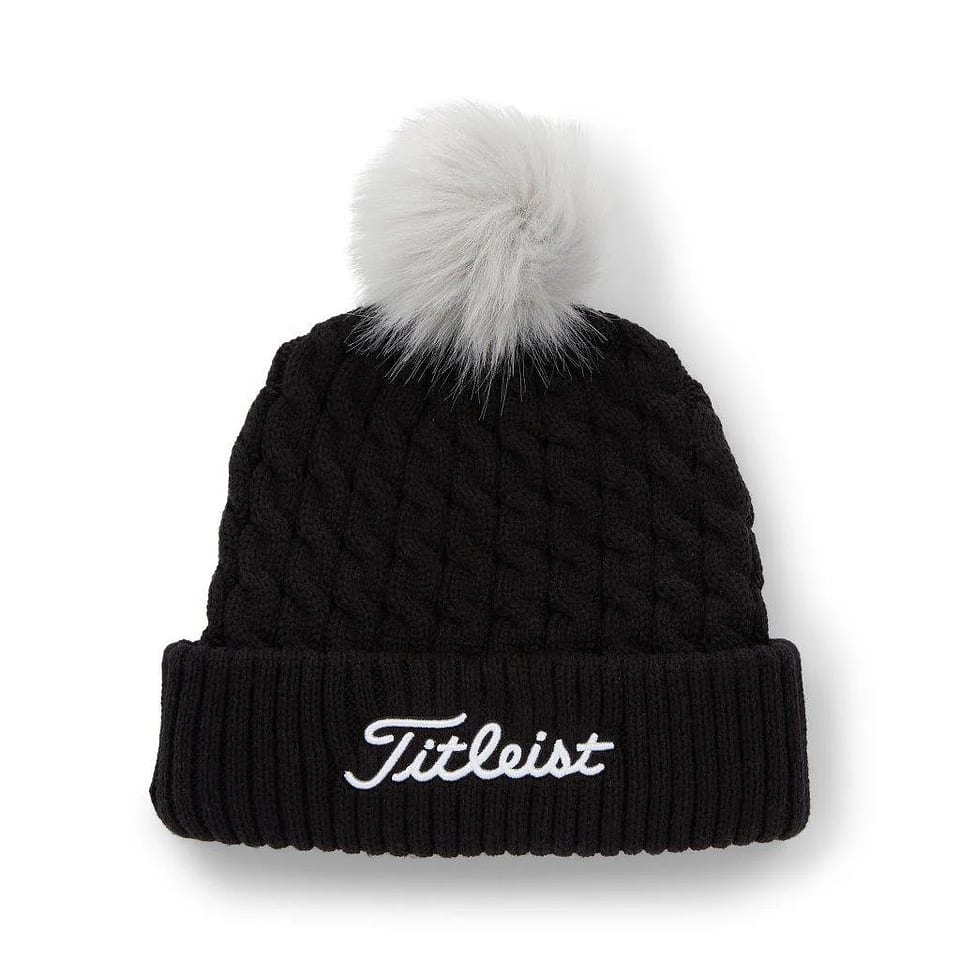 Titleist Kuldahúfa Cable Knit Pom Black, mynd 1 af 2