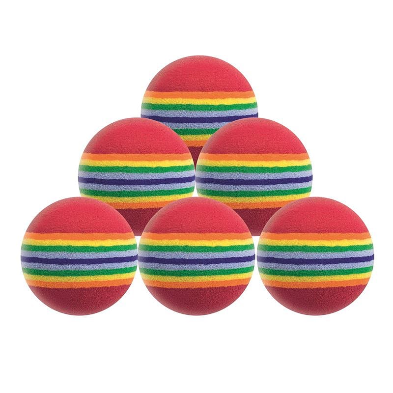 Longridge Foam Ball Multi Coloured 6 Pac, mynd 1 af 2