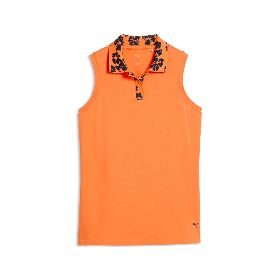 Puma W Modalon Floral Rib SL Polo, mynd 1 af 12